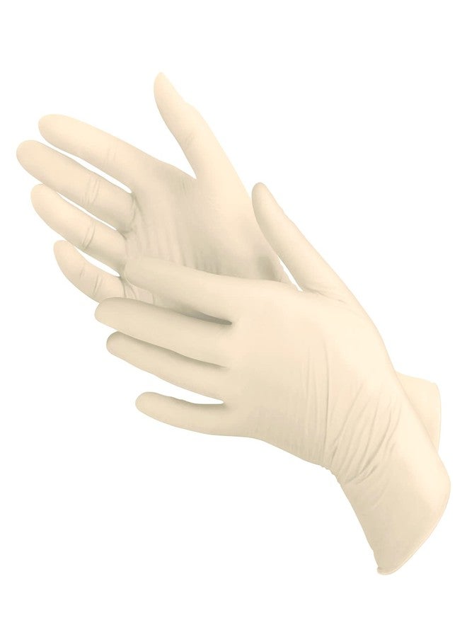 Green Direct Disposable Latex Gloves Powder Free Cleaning Gloves Size Small, Pack of 100 - Image 1